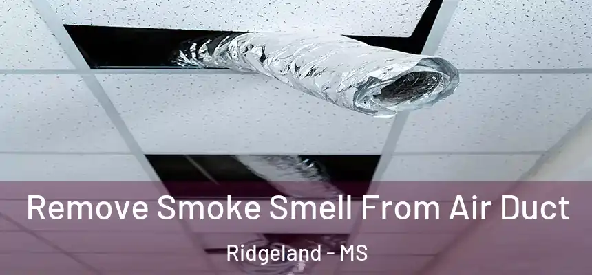 Remove Smoke Smell From Air Duct Ridgeland - MS
